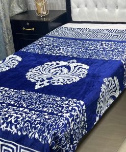 Soft fleece single bed AC blanket with elegant printed design