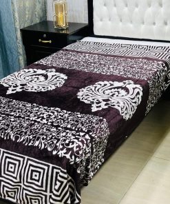 All weather single bed AC blanket with smooth fleece texture