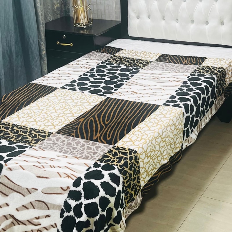 High quality printed fleece AC blanket for single bed