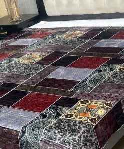 Double bed AC blanket for all seasons made with printed soft fleece fabric