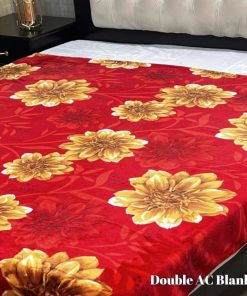 Premium printed soft fleece AC blanket for double bed use