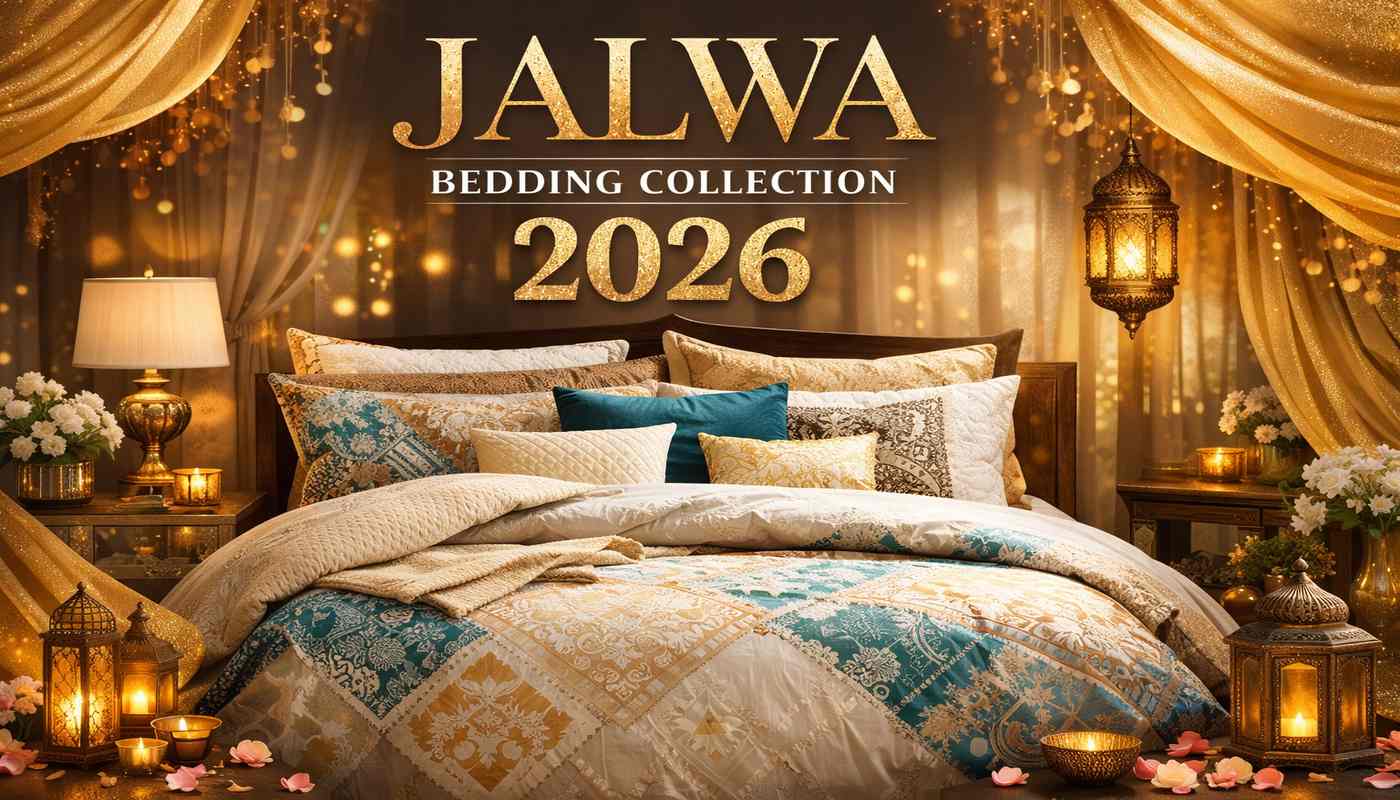 Jalwa Bedding Collection 2026 luxury printed cotton bedsheets and comforter set