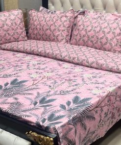 7Pc printed comforter set king size cotton mix luxury bedding