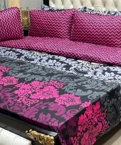 Luxury 7pc comforter set for king size bed soft cotton mix fabric