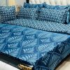 7pc king size bedding set with printed comforter and pillows