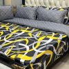 Printed bedding set king size with comforter bedsheet and pillows
