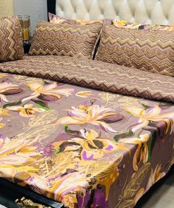 Soft printed comforter set for king size bed cotton mix