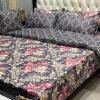 King size comforter set with elegant printed pattern