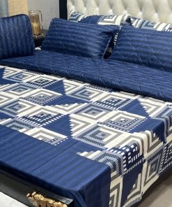 Printed comforter bedding set king size luxury feel