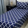 Crystal cotton 3D bedsheet single pair with smooth texture and rich colors