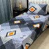 Crystal cotton bedsheet 3D with elegant design for single bedCrystal cotton bedsheet 3D with elegant design for single bed