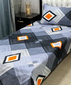 Crystal cotton bedsheet 3D with elegant design for single bedCrystal cotton bedsheet 3D with elegant design for single bed