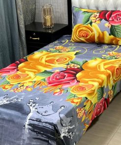 3D cotton bedsheet single pair with soft and skin friendly feel