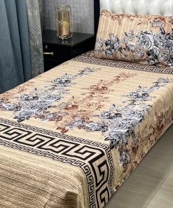 Crystal cotton bed sheet 3D for single bed with long lasting fabric quality