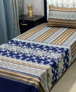 3D cotton bedsheet for single bed with durable fabric quality
