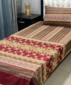 Single pair 3D bedsheet with premium crystal cotton quality