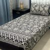 Crystal cotton single pair bedsheet with modern 3D design