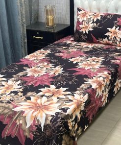 Crystal cotton bed sheet 3D single pair with soft breathable feel