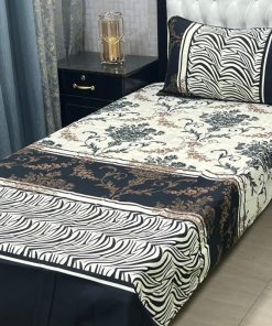 Single pair bedsheet 3D with elegant cotton design