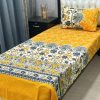 3D bedsheet single bed size with breathable cotton fabric
