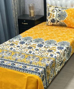 3D bedsheet single bed size with breathable cotton fabric