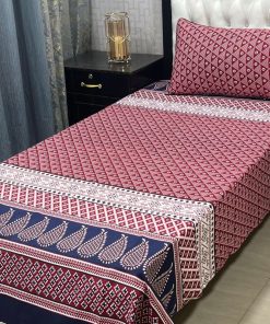 Bed sheet 3D single pair with elegant crystal cotton design