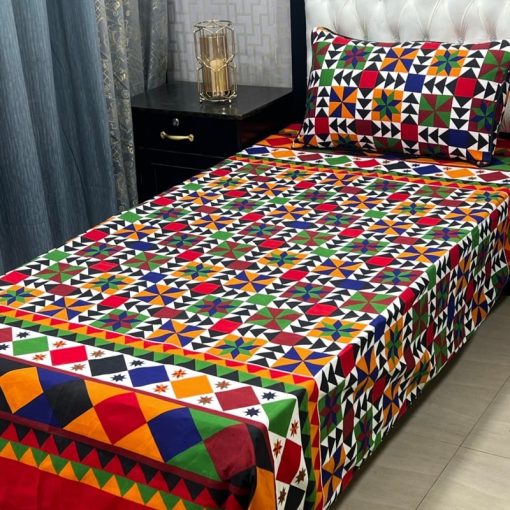 3D bedsheet single bed size with quality cotton fabric