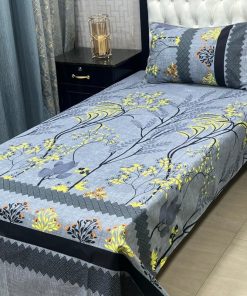3D cotton bedsheet for single bed comfort