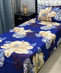 CB-03 Crystal Cotton Single Pair Bed Sheet 3D with Pillow Covers