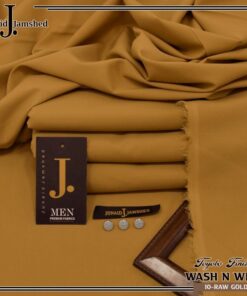 J. Raw Gold Color Wash and Wear Suit Premium Summer Collection for Men