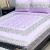 Majestic Cotton Embroidered King Size Bedsheet SKU-KPB-23 with Matching Pillow Covers
