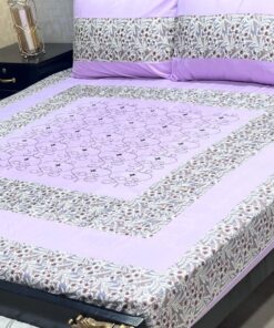 Majestic Cotton Embroidered King Size Bedsheet SKU-KPB-23 with Matching Pillow Covers