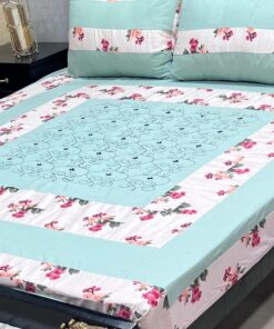 Imperial Cotton Embroidered King Size Bedsheet SKU-KPB-24 with Matching Pillow Covers