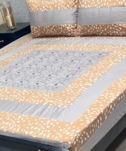 Handcrafted Embroidered King Size Bedsheet SKU-KPB-12 with Matching Pillow Covers