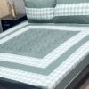 Floral Embroidered King Size Bedsheet SKU-KPB-10 with Matching Pillow Covers