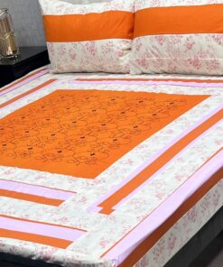 Elegant Embroidered King Size Bedsheet SKU-KPB-06 with Pillow Covers