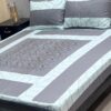 Premium Embroidered King Size Bedsheet SKU-KPB-04 with Pillow Covers