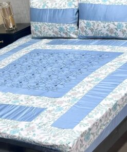 Luxury Embroidered King Size Bedsheet SKU-KPB-03 for Double Bed