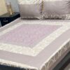Luxury King Size Embroidered Bedsheet SKU-KPB-02 with Matching Pillow Covers