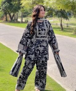 Bin Saeed Unstitched 3-Piece Digital Printed Lawn Suit Elegant Allover Print for Women Summer Collection