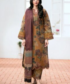 Elegant Bin Saeed 3-Piece Digital Printed Lawn Suit with Premium Lawn Fabric