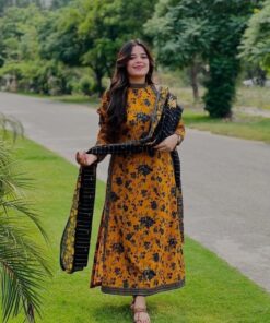 Elegant Women's Bin Saeed Premium Lawn Suit with Allover Digital Prints
