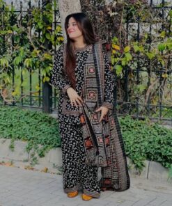 Stylish Premium Bin Saeed Lawn Suit with Matching Digital Printed Fabric