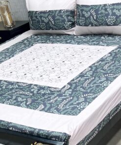 Deluxe Cotton Embroidered King Size Bedsheet SKU-KPB-28 with Matching Pillow Covers
