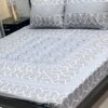Supreme Cotton Embroidered King Size Bedsheet SKU-KPB-30 with Matching Pillow Covers
