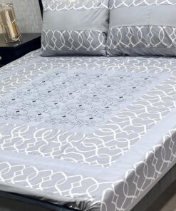 Supreme Cotton Embroidered King Size Bedsheet SKU-KPB-30 with Matching Pillow Covers