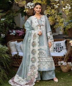 Elaf SKU-01 3 Piece Embroidered Lawn Suit Chickenkari Collection with Heavy Chickenkari Embroidery
