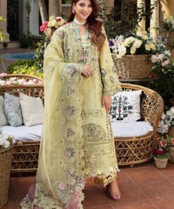 Elaf SKU-02 3 Piece Embroidered Lawn Suit Chickenkari Collection with Heavy Chickenkari Embroidery