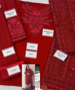 Elegant embroidered chiffon suits have become a wardrobe essential for women who appreciate sophisticated fashion. The Baroque SKU-04 Chiffon Embroidered 3 Piece Suit is designed to deliver a refined and graceful appearance while ensuring all-day comfort.