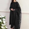 Baroque SKU-08 Chiffon Embroidered 3 Piece Suit with Organza Dupatta